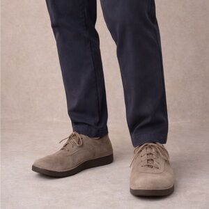 FitFlop MENS Flex Suede Lace Up Casual Sneakers Beige Size 11